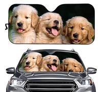 Cumagical Golden Retriever Car Front Window Sun Shade Cute Dog Animal Design Windshield Sun Visor Car Accessories,Block UV Rays Sunlight Heat,Keep Your Vehicle Cool
