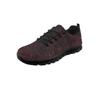 Cumagical Low Top Spider Web Graphic Trainers Black Shoes for Women
