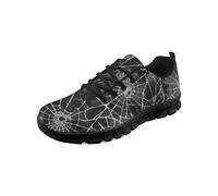 Cumagical Low Top Spider Web Graphic Trainers Grey Shoes for Women