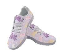 Cumagical Women Trainers Mesh Low Top Lace Up Cat Graphic