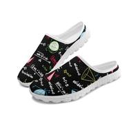 Cumagical Women's Backless Math Formula Print No Lace Mule Sneakers