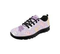 Cumagical Womens Walking Trainers, Cat Cherry Blossom Print