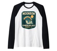 Cumberland Falls Kentucky Shirt Moonbow Waterfall Sky Raglan Baseball Tee