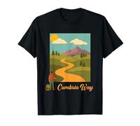 Cumbria Way Retro Style Mountain Hiking Outdoor Graphic T-Shirt