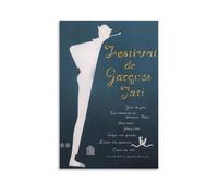 Cumbrjde FESTIVAL DE JACQUES TATI Movie Poster Canvas Posters Painting Wall Art Decorative 24x36inch(60x90cm) Unframe-FESTIVAL DE JACQUES TATI