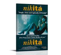 Cumbrjde La Femme Nikita Movie Poster Wall Art Decor Canvas Posters 12x18inch(30x45cm) Frame-La Femme Nikita
