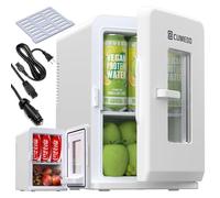 Cumeod Mini Fridge 15 Liter/21 Cans, Upgrade Portable AC+DC Power Smal