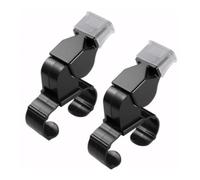 Cumilo 2 Pcs Sports Whistles Plastic Loud Referee Whistle Black for football Basketball Game