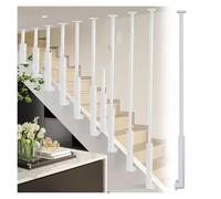 Cumizable Interior Stair Railing ColumnVilla Guardrail Post for Steps 1pc Height 3ft to 10ft White Ideal for Slope Platforms & Stairways Safety & Style.