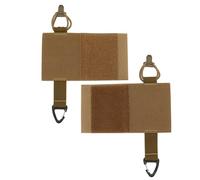 Cummerbund Side Mag Pouch, Holder Radio Pouch, with Hook and Loop Tactical Mag Expander Wing Holster, for Vest 2Pcs(Brown)