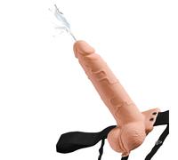 Cumming Strap On - Hollow Squirting Strap-on with Balls 22 cm - 7.5”