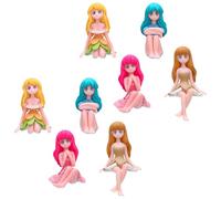 Cumnvulnt 8Pcs Fairy Garden Accessories, Miniature Fairies Figures, Fairy Garden Ornaments Outdoor, Cake Toppers, Plastic Fairies for Micro Landscape Plant Pots Dollhouse Cake Decor