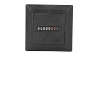 Cumulative Timer Engineering Machinery Hour Meter Mechanical Roller AC380V Data Retention 0-99999.9 Hours ABS Black Compact Design Real Time Working Time Tracking Industrial Equipm