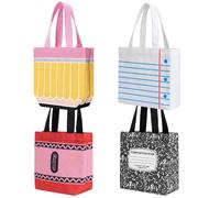 Cumule First Day of School Canvas Gift Bags, Back to School