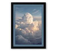 Cumulus Ascendant Minimalist Framed Wall Art Print A3 (42×29.7cm) Black, Wall Decor for Living Room, Bedroom, Office & Home, Ready to Hang, Art Gift