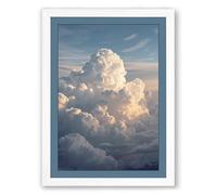 Cumulus Ascendant Minimalist Framed Wall Art Print A3 (42×29.7cm) White, Wall Decor for Living Room, Bedroom, Office & Home, Ready to Hang, Art Gift