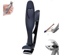 Cumulus Clipmaster Pro, Stainless Steel Nail Clipper Set, Ergonomic Angled Head Senior Toenail Clipper, Large Angled Head Nail Clippers, Upgraded Thick Nail Clippers (Black)