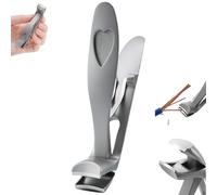 Cumulus Clipmaster Pro, Stainless Steel Nail Clipper Set, Ergonomic Angled Head Senior Toenail Clipper, Large Angled Head Nail Clippers, Upgraded Thick Nail Clippers (Silver)