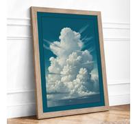 Cumulus Monument Modern Framed Wall Art Print A3 (42×29.7cm) Oak, Wall