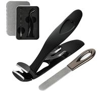 Cumuul ClipMaster Pro, Dotmalls Cumuul ClipMaster Pro, Ergonomic Angled Head Senior Toenail Clipper, Angled Nail Clipper for Seniors Thick Toenails (Black)