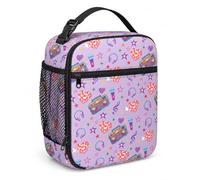 Cunegra Kpop Lunch Bag, Durable Insulated Lunch Bag with Handle, Portable Reusable Thermal Cooler Tote for Women, Waterproof Oxford Lunchbox for Work School Outdoor Picnic