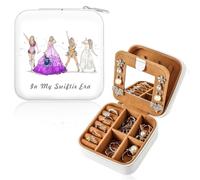 Cunegra Music Lover Gift for Woman Girl Delicate Jewelry Box with Mirror White Travel Jewelry Case Exciting Birthday Present for Admirers of Great Singers Pay Tribute to Sister Music Lover Singer Fan