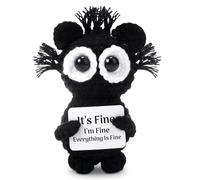 Cunegra Positive Crochet Animals, Comfortable Emotional Support Crochet, Thoughtful Mental Health Gifts, Yarn & Cotton Crochet Cat for Birthdays, Christmas, Valentine’s Day & Anniversaries