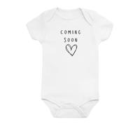 Cunegra Pregnancy Announcement Onesie Bodysuit Polyester Baby Announcement Coming Soon Newborn Unisex Baby Bodysuit Vest Short Sleeved Pregnancy Reveal Gift Idea for Dad or Grandparents