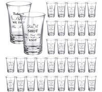 Cunhill 36 Packs Take a Shot We Tied the Knot Shot Glasses, Wedding Favor Set 1.2 Ounce, Wedding Favor, Acrylic Funny for Bridal Party(Classic)