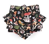 Cunhill Cotton Microwave Bowl Holders Hot Pads Heat Resistant Potholders Multipurpose Holders Quilted Bowl Cozy for Soup Hot Pads Kitchen Supply(Black,Mushroom Style)