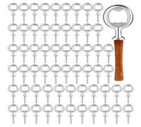 Cunhill Stainless Steel Bottle Opener Kit (Silver, 60 Pcs) - Blank Bottle Opener Inserts for DIY Projects, Wedding, Valentine's Day, Party & Crafts