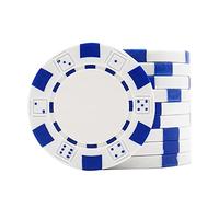 CUNHUY 11.5 Gram Bulk Chip Accessories, 10 Pcs Professional Poker Chip, Casino Poker Chips, Clay Composite Casino Poker Chips for Casino Card Games Texas Holdem Blackjack Gambling (White)