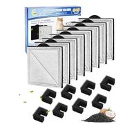 Cunina 8+8 Pack Cat Fountain Filter Replacement Kit Fit for Viva Pet Water Fountains for Cats and Dogs, Carbon Filters Compatible with PetSafe Outlast Fountain