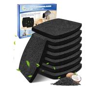 Cunina 8 Pack 2X Thicker Filters Compatible with Petmate Booda Dome Cat Litter Box Filter, Activated Carbon Charcoal Filters for Clean Step Cat Litter Box Dome
