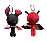 Cunlvyyds 2Pcs Voodoo Dolls, 6 Inch Motivational Mascots Voodoo Doll Keychain, Cute Halloween Keychain for Kids Adults, Doll