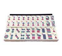 Cunlvyyds American Mahjong Set, 166 Tiles Mahjong Set Mah Jong Game with Bag Easy to Carry Engraved Tiles Mah Jong Perfect for Social Gatherings