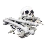 Cunlvyyds Bag of Bones, 28PCS/Set Scary Fake Bones and Skull, Halloween Skeleton for Halloween, Spooky Graveyard Ground Decoration