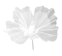 Cunlvyyds Giant Flowers 20 Inch Artificial Romantic Large Flowers with 3 Leaves DIY-Friendly Gauze Flower Decorations for Wedding, Backdrop, Photography, White, Giant for Decoration