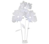 Cunlvyyds Giant Flowers, Artificial Gauze Large Flowers with 3 Flower Heads & Bendable Stem Standing 1 Set DIY Flower Decorations for Wedding, Backdrop, Photography, White