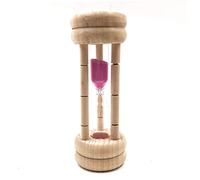Cunlvyyds Sand Timer 3 Minutes Hourglass Wooden Egg Timer Clock Kitchen 3-Minute Hourglass with Wooden Frame and Sand Glass Interior Decoration, Random Color