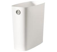 Cunlvyyds Slim Trash Can, Open Top Plastic Narrow Trash Can, 11.1x10.6x5.1 inch Small Waste Basket with Round Hole, Non Slip Small Bin for Bathroom Office Bedroom Kitchen, Narrow Bathroom