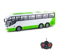 Cunlvyyds Toy Bus, Electric Wireless Bus Toy 12.4x3.2x4.5 Inch 1:30 Scale Realistic Sightseeing Simulator, Fun Remote Control, Creative for Boys Girls, No Battery, Green