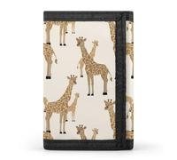 Cunning Cute Giraffe Wallet for Men Trifold Wallets Credit Card Holder Minimalist Front Pocket for Women