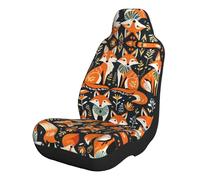 Cunning Fox Print Auto Seats Cover Set Of 2 Washable Auto Seats Protectors Easy To Install Car Seat Protector For Suv Sedan Women