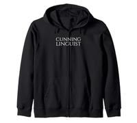 Cunning Linguist - Linguistics Wordplay - Philology Pun Zip Hoodie