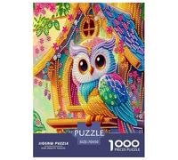 Cunning Owl 1000 Pieces Jigsaws for Adults Educational Games Birthday Gifts for Women And Man Art Colorful DIY Craft 70x50cm/1000pcs