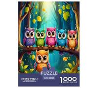 Cunning Owl 1000 Pieces Jigsaws for Adults Fun, Challenging & Brainteasing Birthday Gifts for Women And Man Art Colorful DIY Craft 38x26cm/1000pcs