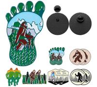 Cunno 12 Pcs Bigfoot Lapel Pin Sasquatch Enamel Badge Christmas Funny Gifts Stop Following Me Bigfoot Cool Gifts Mountain Forest Sasquatch Christmas Sweater Accessories for Hunting Camping Lovers