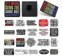 Cunno 20/40 Pcs Back to School Funny Sarcastic Enamel Pins Humorous Sarcastic Pins for Backpacks Hats Gift for Student, 1.1 x 1.2 inches, alloy, enamel coating, alloy, enamel coating