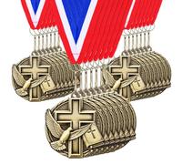 Cunno 20 Pcs Gold Medals for Awards Bulk with Neck Ribbons Metal Trophy Award Prize Gift for Students Adults School Graduation Participation Competitions(Religious)